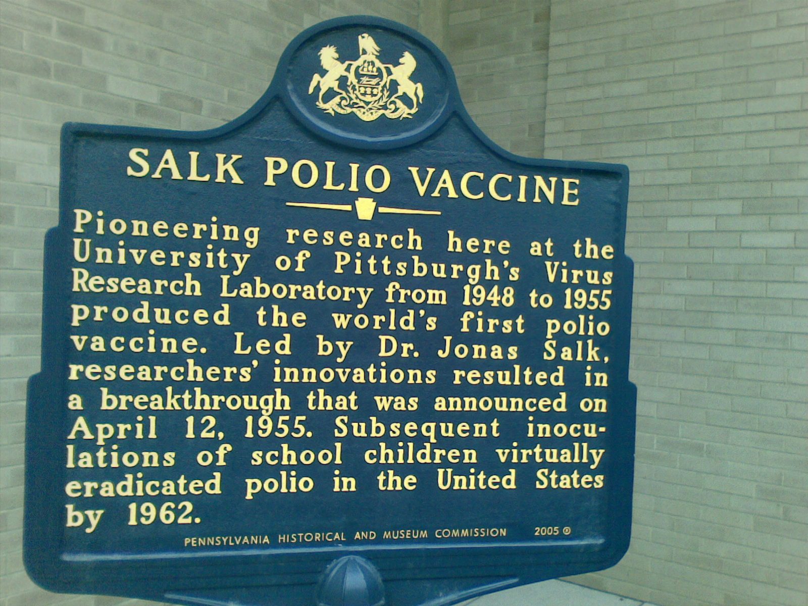 The Salk Polio Vaccine Marker